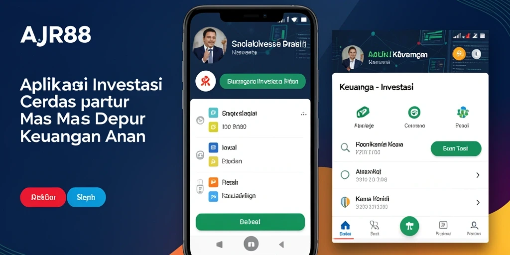 Antarmuka aplikasi AJR88 yang menampilkan berbagai fitur investasi.