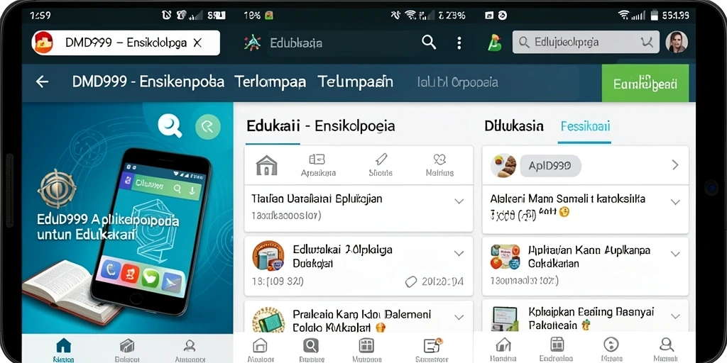 Antarmuka DMD999 yang menarik dan informatif.