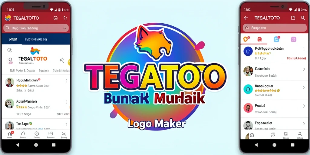 Antarmuka pengguna TEGALTOTO untuk desain logo yang intuitif dan kreatif.